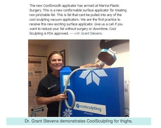 Dr. Grant Stevens, Los Angeles Plastic Surgeon, demonstrates CoolSculpting for thighs.