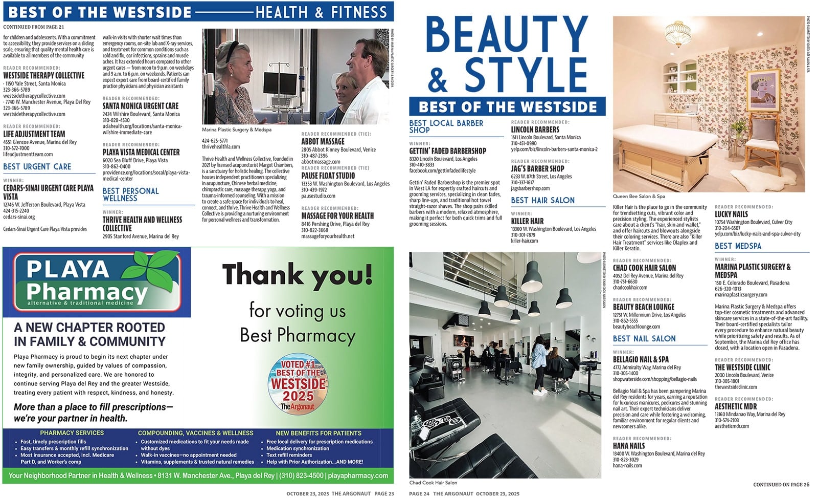 VOTED #1 BEST OF THE WESTSIDE 202